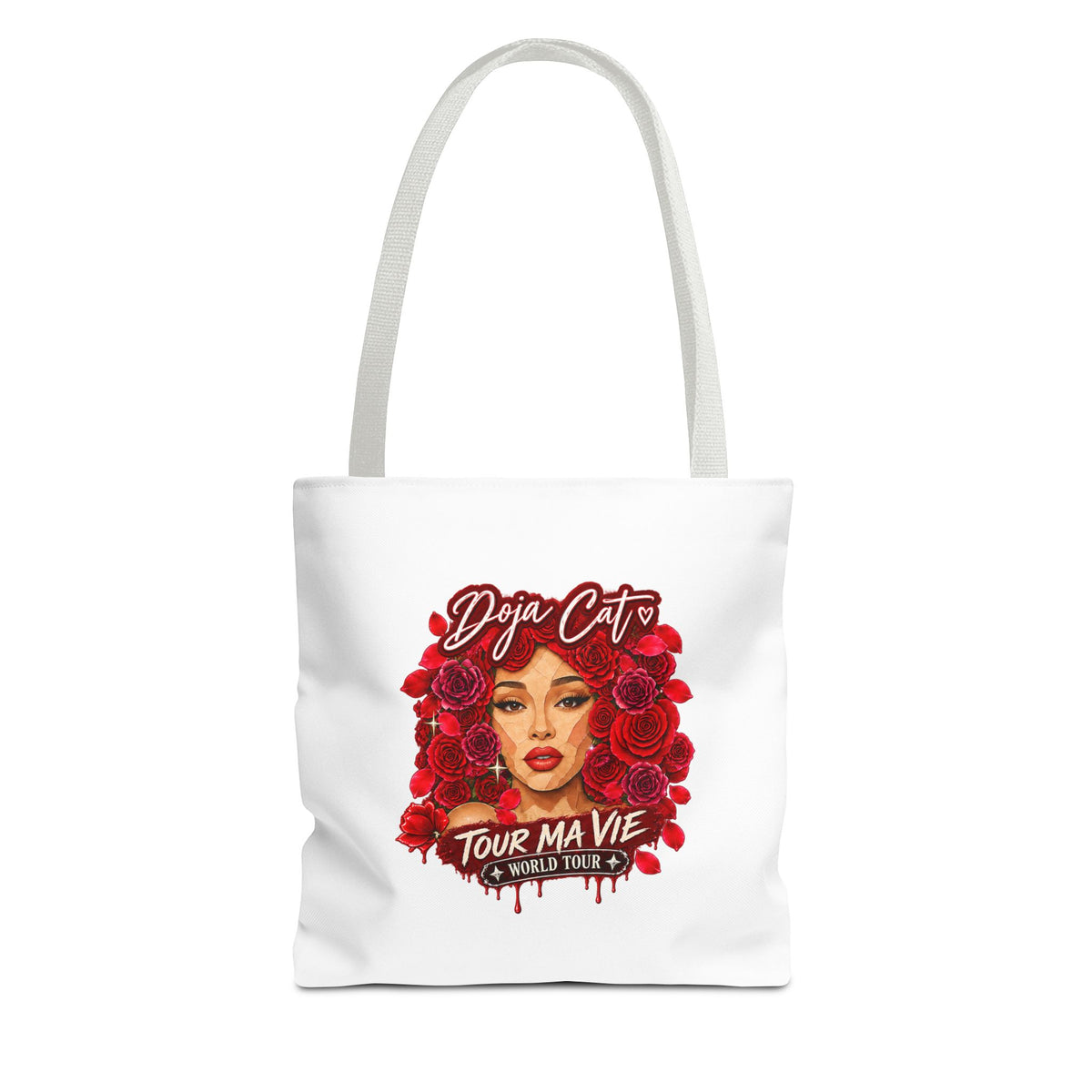 Rose Mosaic Portrait All-Over Print Tote Bag