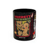 3 Book Covers Retro Vampire, Death and Black Cats Mug — Two-Tone Accent 11/15oz - Fall Halloween 2026