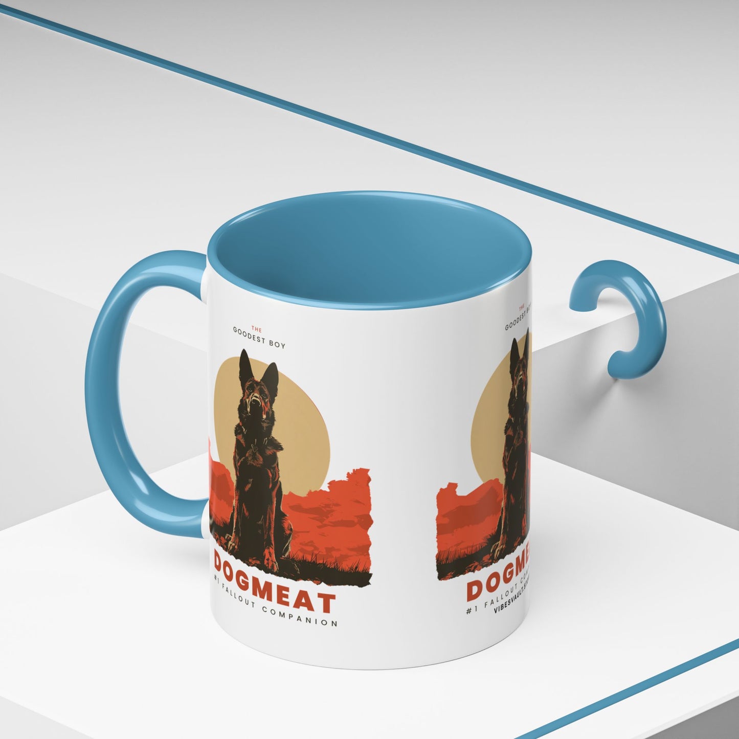 Dogmeat Fallout Mug — Retro K9 Accent Coffee Cup (11/15oz)