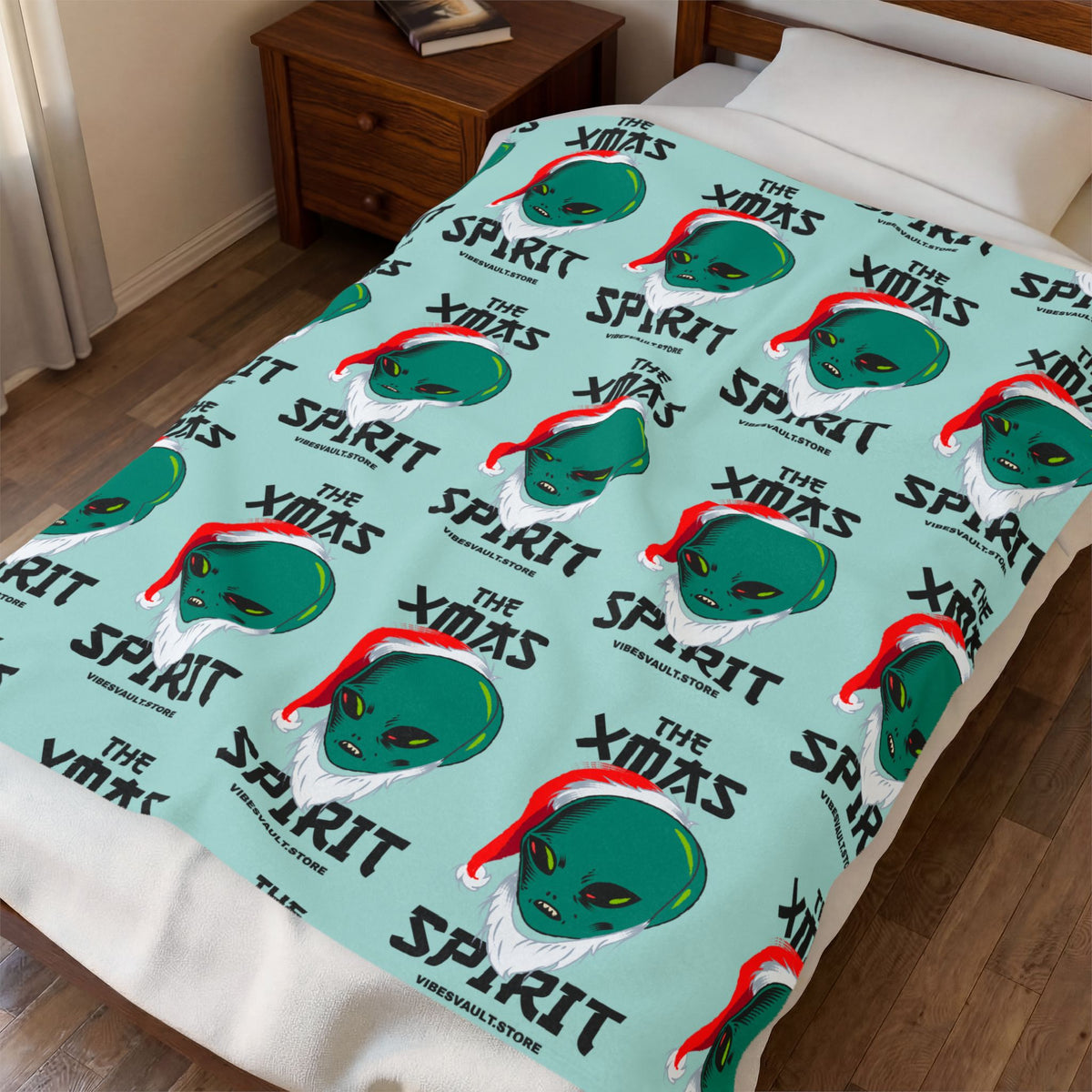 Christmas Alien Velveteen Plush Blanket