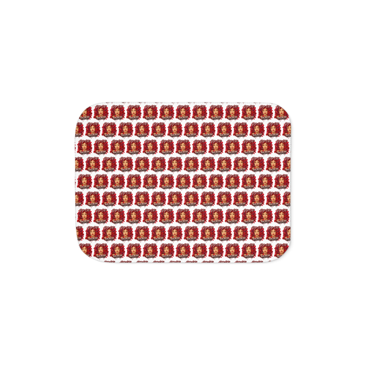 Rose Mosaic Portrait Sherpa Blanket