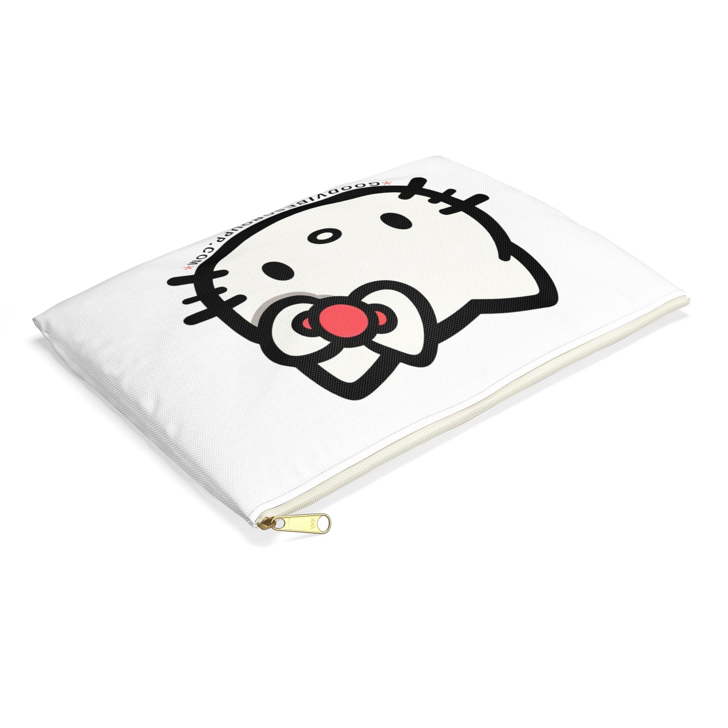 Bow Cat Zip Bag