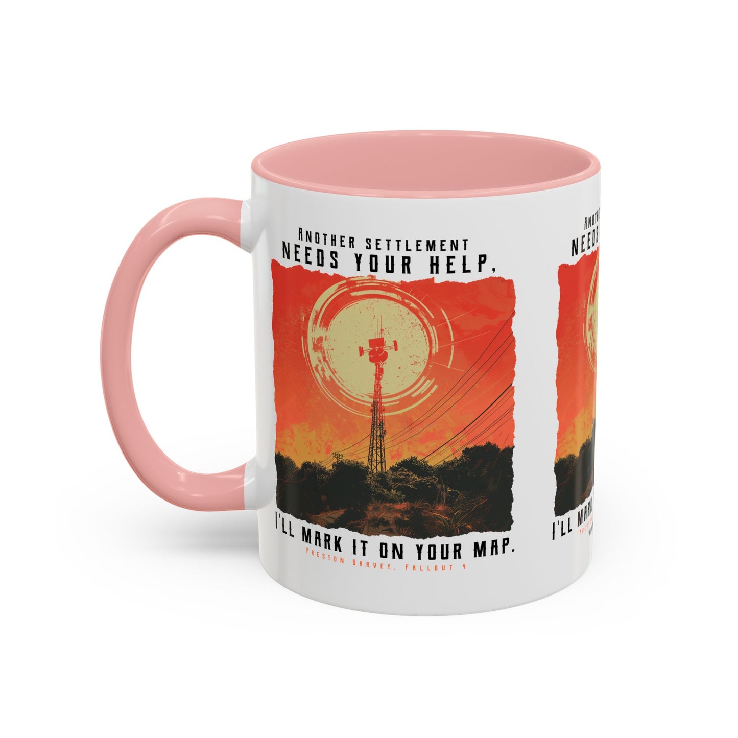 I'll Mark It On Your Map Fallout Coffee Mug — Vintage Radio Tower Accent Mug