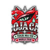 Red Heart Chrome Eye Custom Shape Magnet