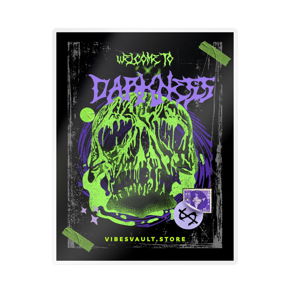 Welcome to Darkness Skull Kiss-Cut Vinyl Decal- Street Vibes — Halloween 2026