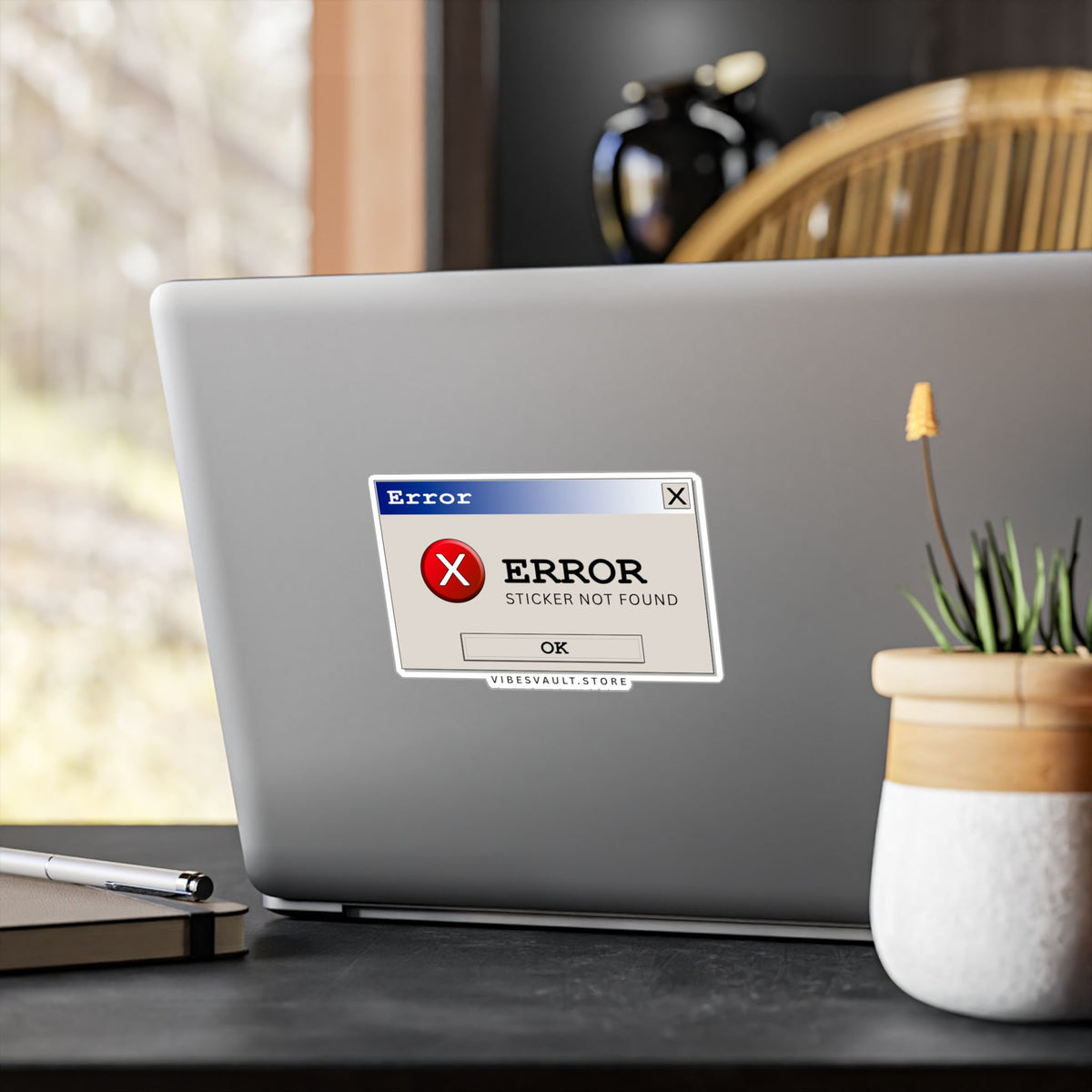Laptop/Window Vinyl Sticker — "Error: Costume Not Found" Retro Computer Graphic
