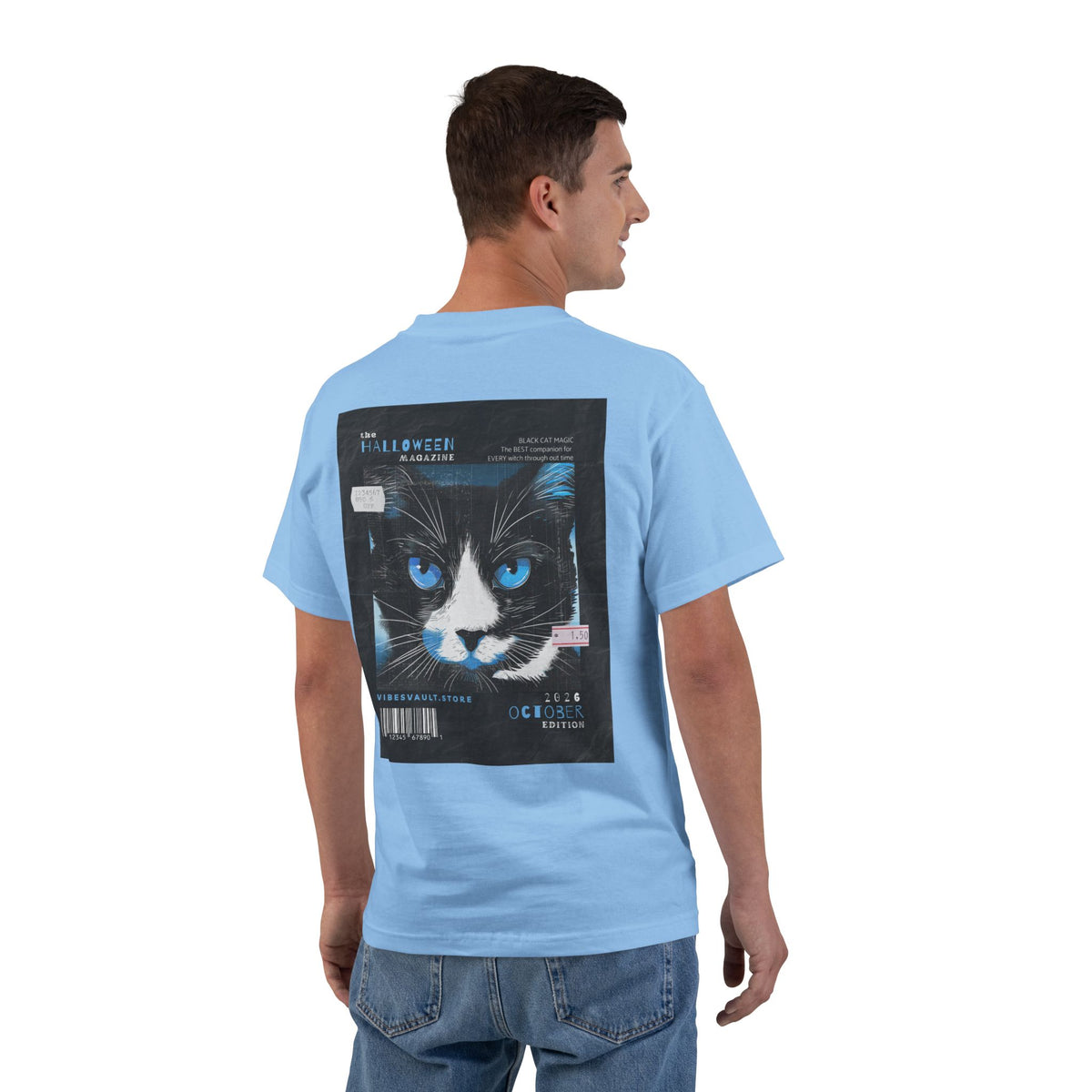 Haloween Magazine Cat Edition - T-shirt Top - Retro Fall Witch Wizard Magic -Graphic Tee - Fall Halloween 2026