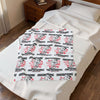 HOLIDAY Skateboarding Through the Holidays Velveteen Plush Blanket