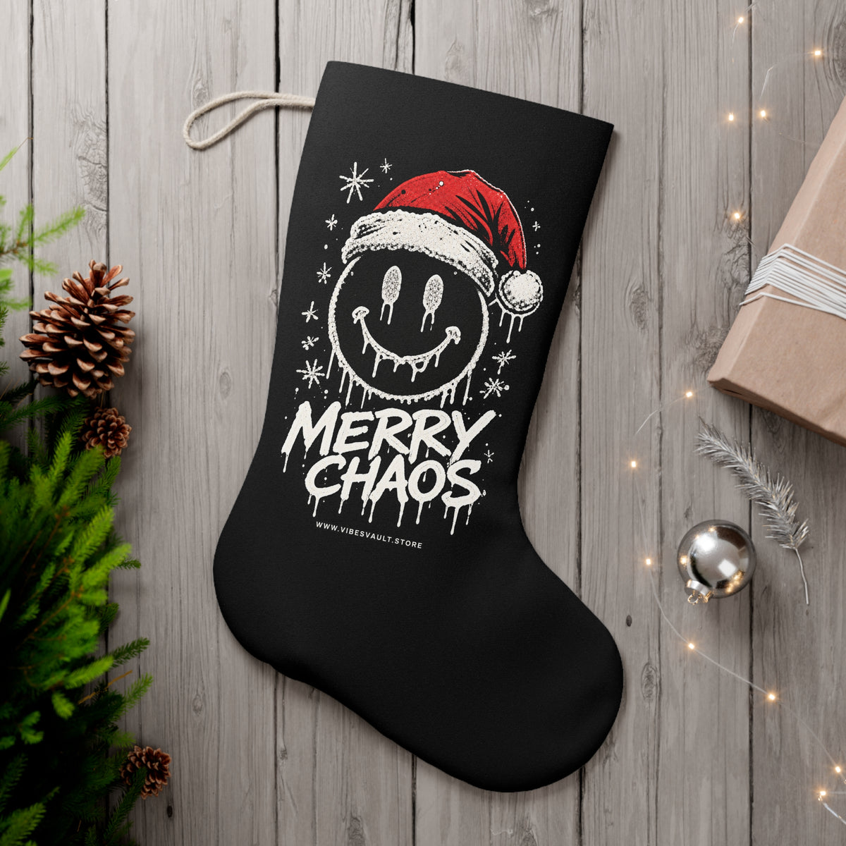 HOLIDAY Merry Chaos Santa Stocking