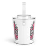 Pink Heart Chrome Eye Ice Bucket with Tongs