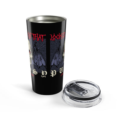 20oz Gothic Bat Tumbler — 'ASPD' Dark Skull Travel Cup