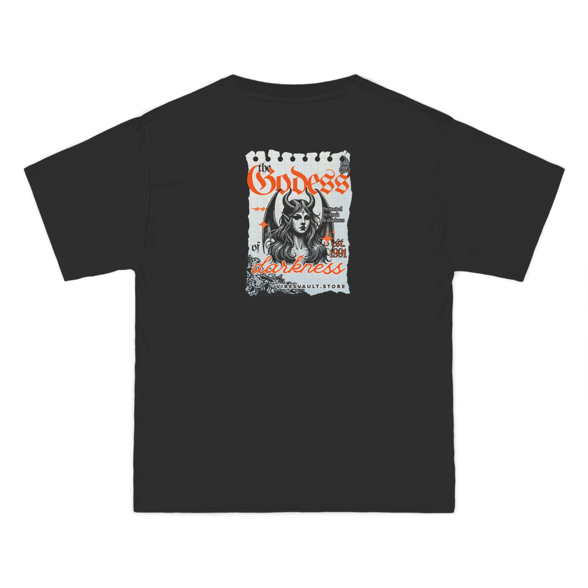Goddess of Darkness Notebook - T-shirt Top - Retro Graphic Tee - Fall Halloween 2026