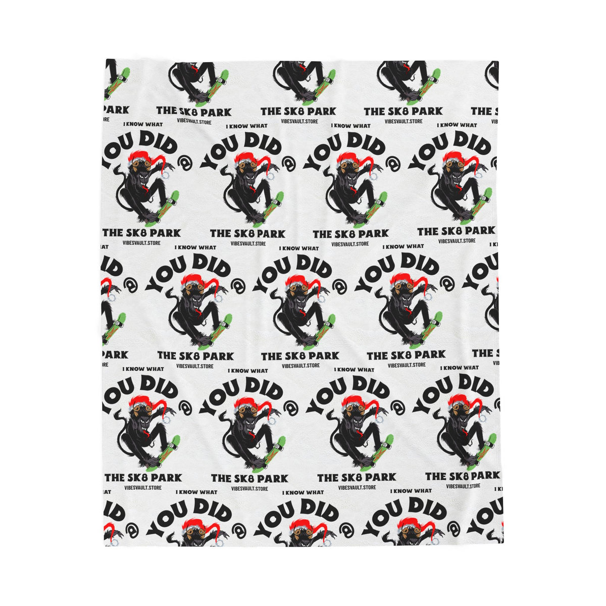 HOLIDAY Skateboarding Krampus Velveteen Plush Blanket