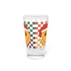 Christmas Smiley Pint Glass — 16oz Festive Santa Hat Beer Glass