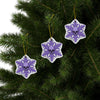 Light Purple Skull Snowflake Christmas Ornament 1pc, 3pcs, 5pcs, or 10pcs