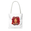 Rose Mosaic Portrait All-Over Print Tote Bag