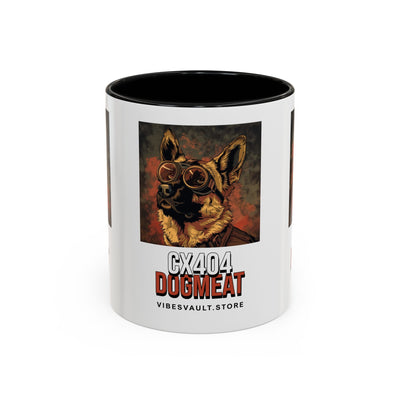 Dogmeat CX404 Accent Coffee Mug — Retro Pilot German Shepherd Gift (11/15oz)