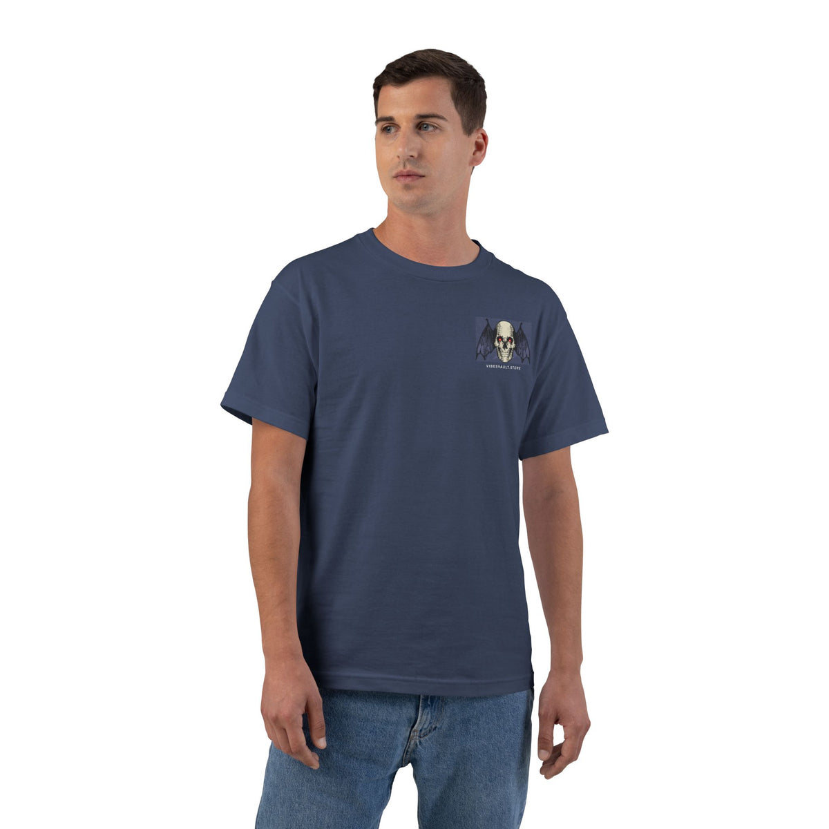 "Locked in on that Pussy" Humor Bat Skull - T-shirt Top - Retro Graphic Tee - Fall Halloween 2026