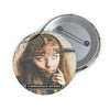 Creepy Comb Face Queen Button Pin - Scary Movie Inspo - Fall Halloween 2026