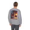 Crewneck Sweatshirt — Cozy Cat by the Fireplace Graphic