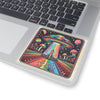 Sticker Rainbow UFO Space