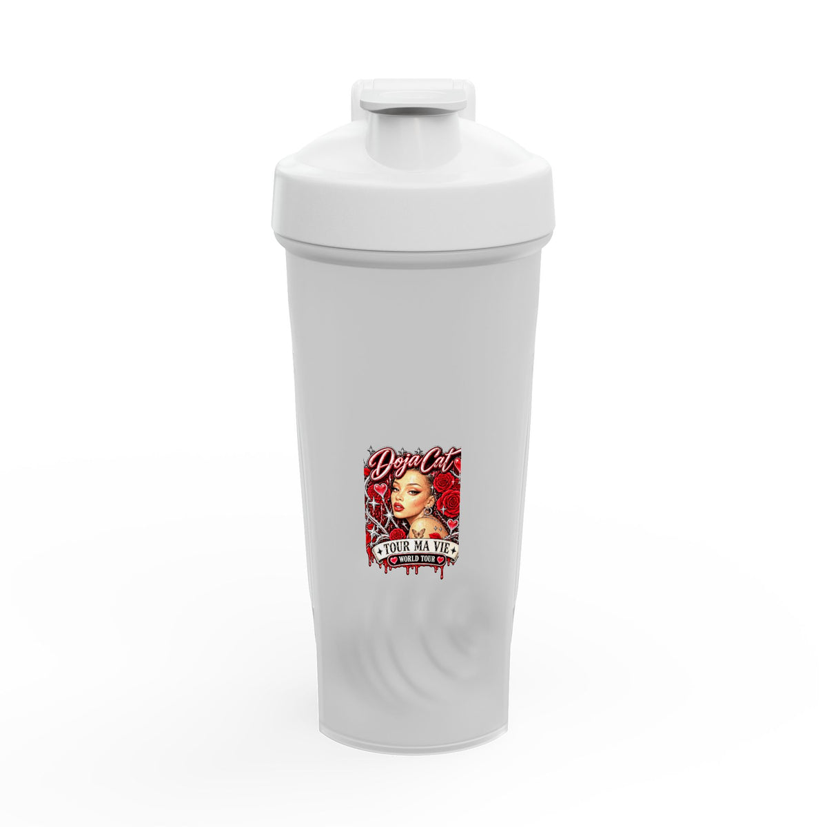 Red Roses Chrome Portrait Protein Shaker