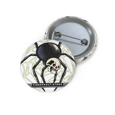 Monster Spider Pin - Black and Red Evil Eyes - Button Badge - Fall Halloween 2026