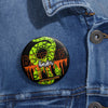 Snake Skin Pin - "Bite Me Harder" Green, Orange and Black - Fall Halloween 2026