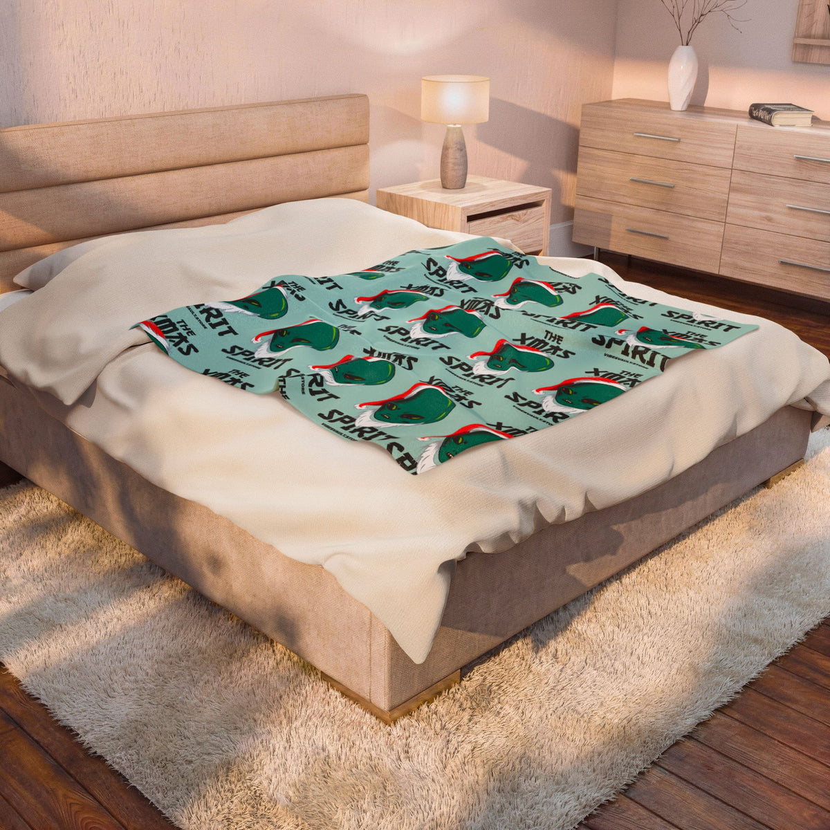 Christmas Alien Velveteen Plush Blanket