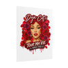 Rose Mosaic Portrait Rolled Poster