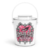 Pink Heart Chrome Eye Ice Bucket with Tongs