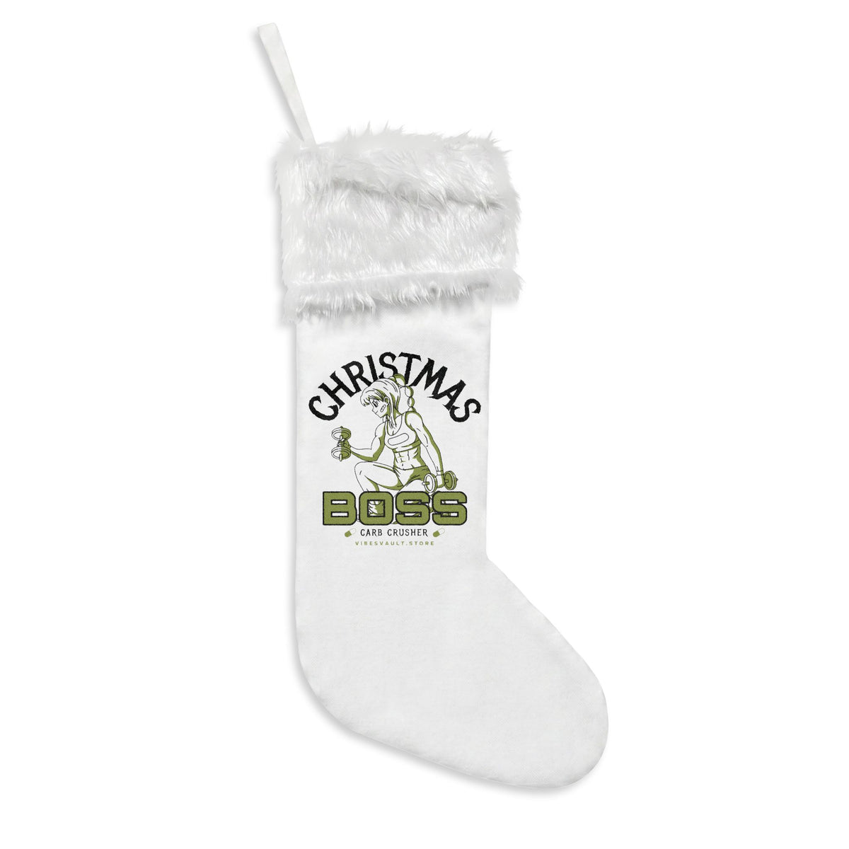 HOLIDAY Boss Gym Girl Christmas Stockings (Flannel)