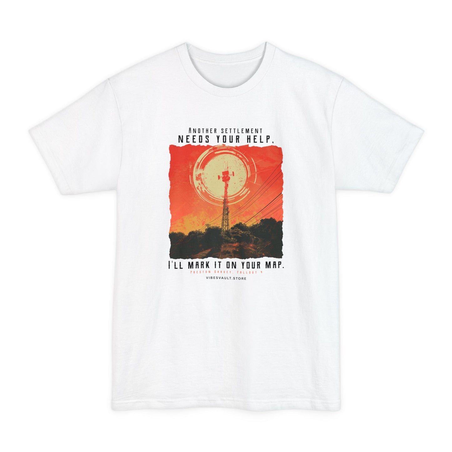 Radio Tower Sunset T‑Shirt — Fallout 4 Preston Settlment