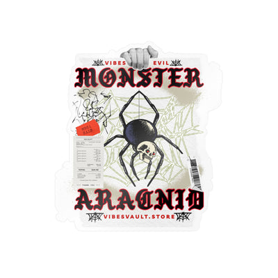 Monster Arachnid Kiss-Cut Vinyl Sticker — Gothic Spider Decal — Halloween 2026