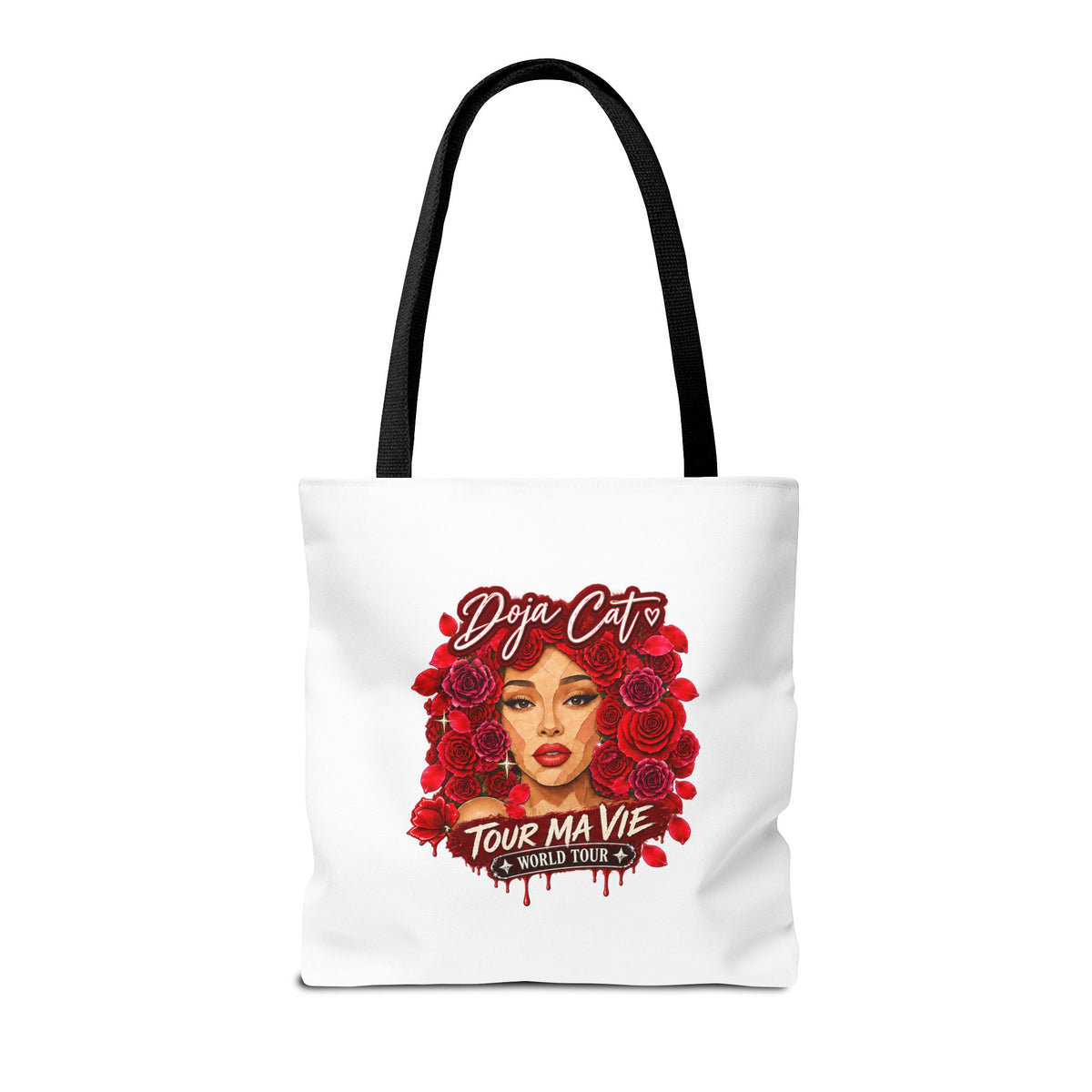 Rose Mosaic Portrait All-Over Print Tote Bag