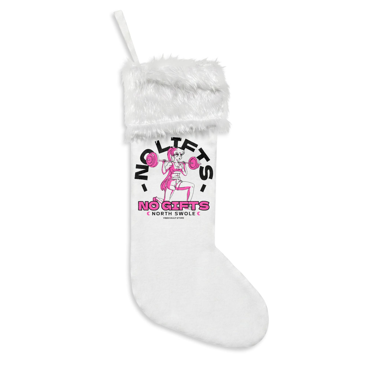 HOLIDAY No Gifts Gym Girl Christmas Stockings (Flannel)