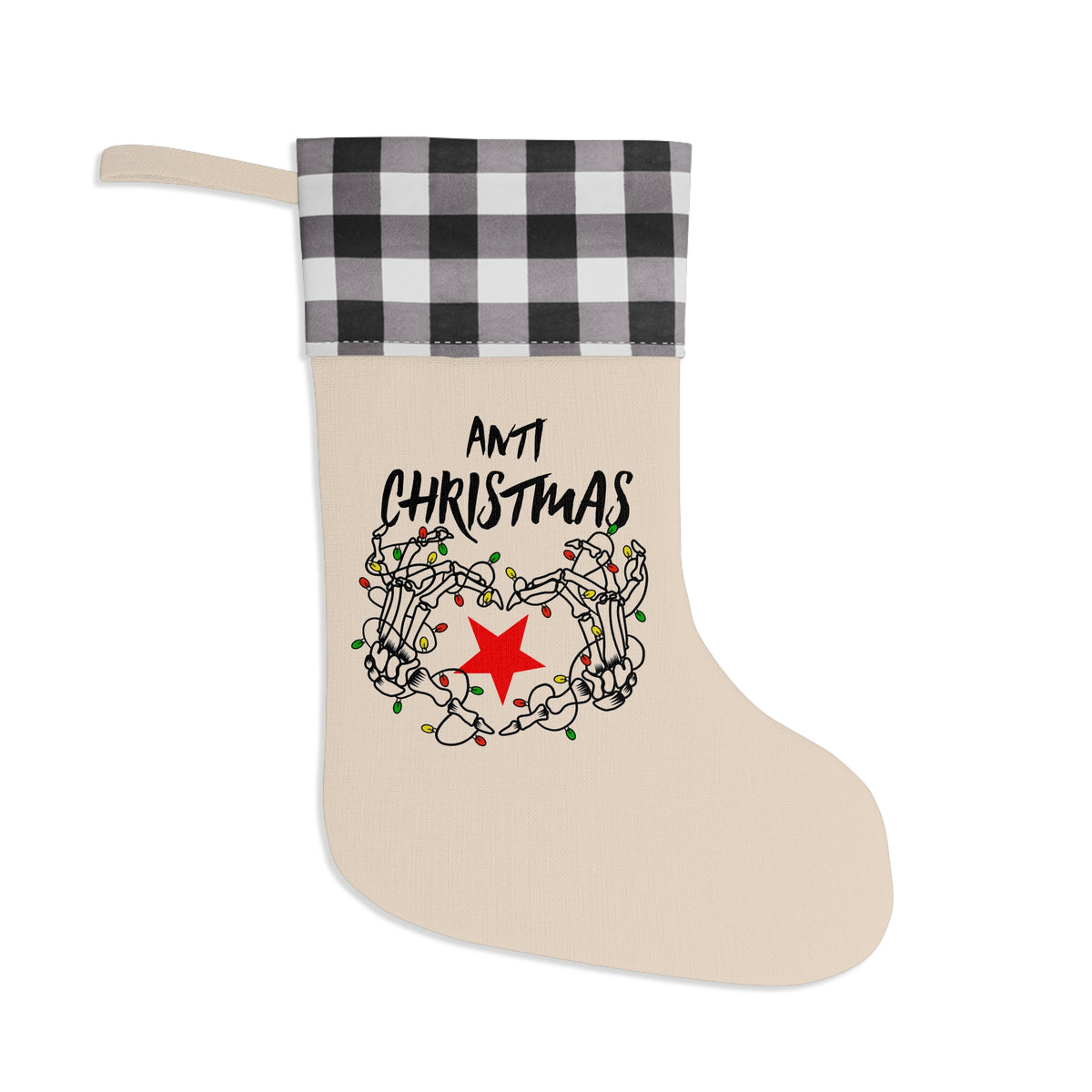 HOLIDAY Skeleton Heart Christmas Stocking