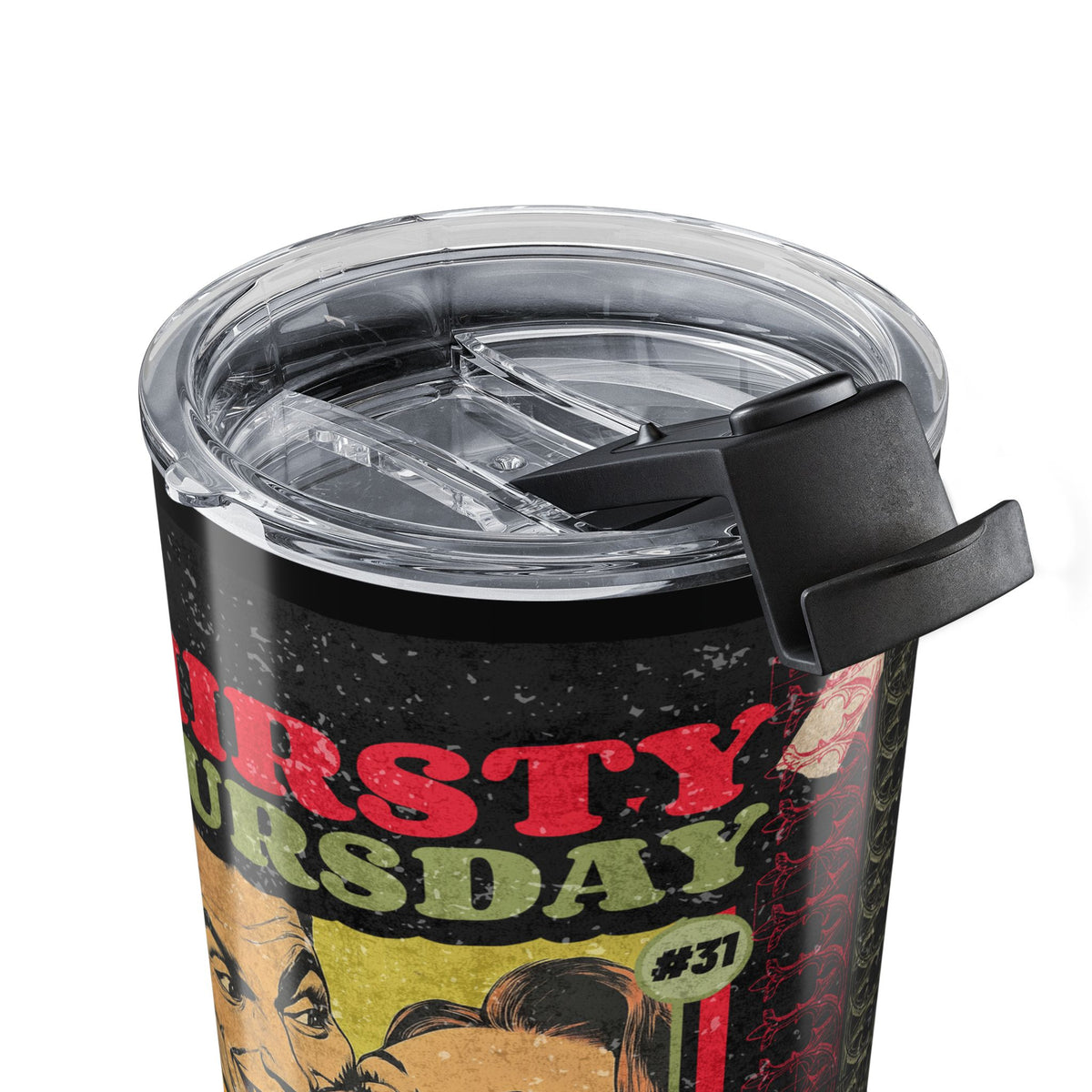 20oz Retro Horror Movie Tumbler — 'Thirsty Thursday' Vintage Killer Design— Halloween 2026
