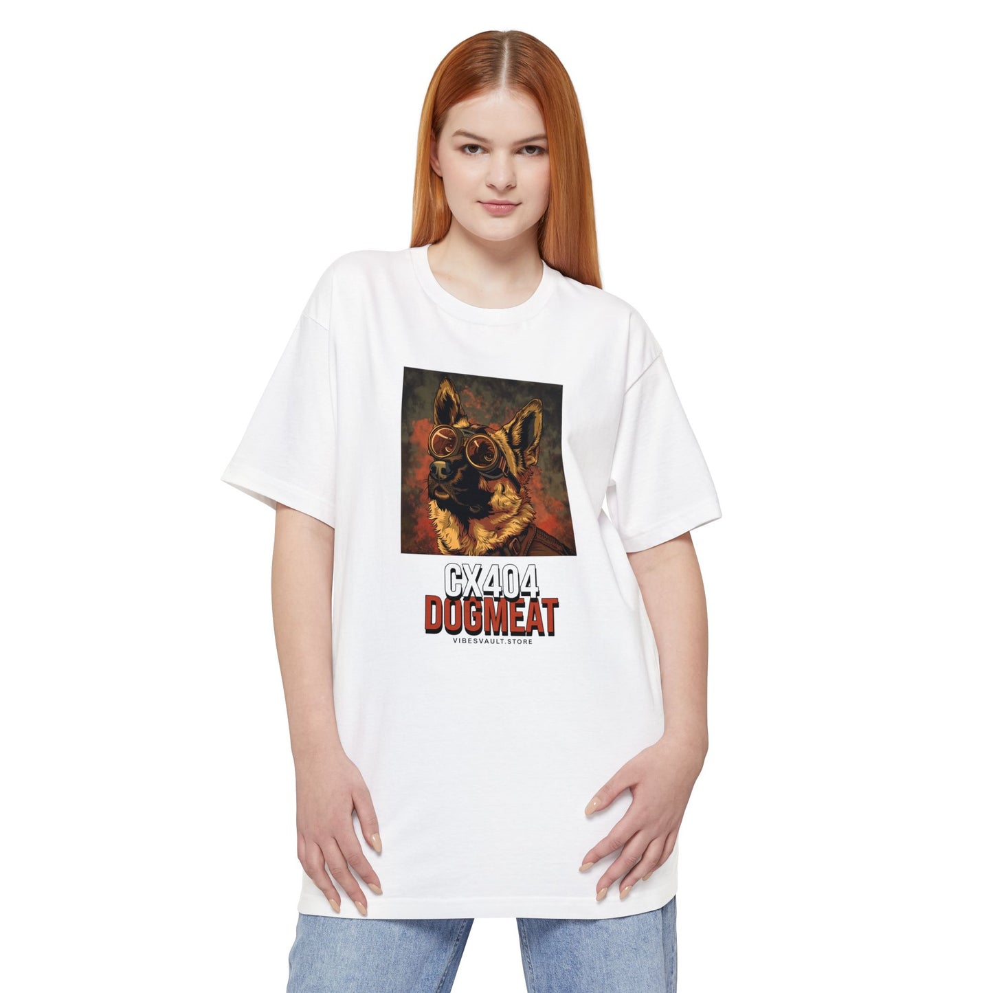 Dogmeat Portrait T-Shirt — CX404 Retro Vault Dog Design