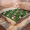 Christmas Time Santa Burning Money Velveteen Plush Blanket