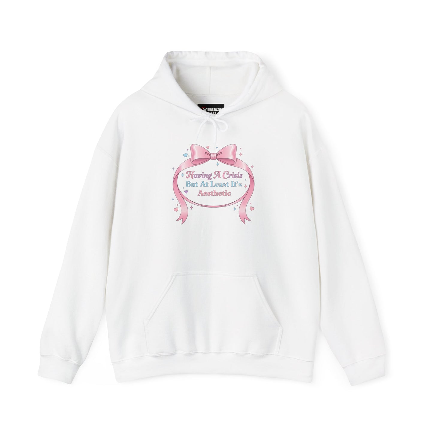 Sweetly Sarcastic Ribbon Crest Hoodie | coquette, pastel humor