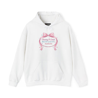 Sweetly Sarcastic Ribbon Crest Hoodie | coquette, pastel humor
