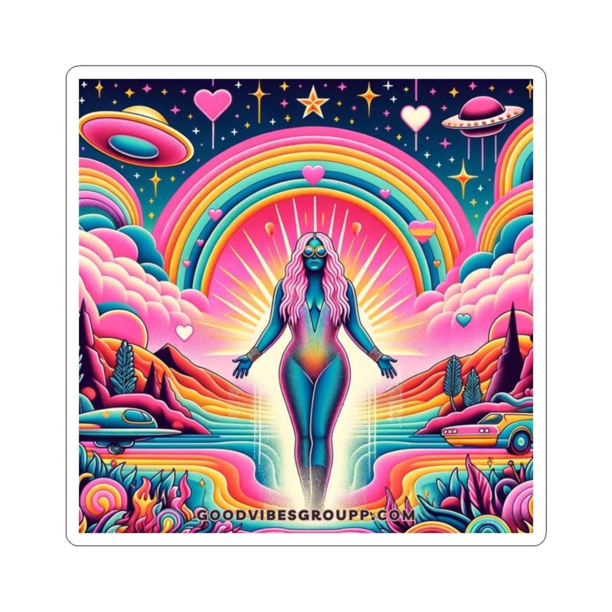 Rainbow Goddess Sticker