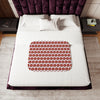 Rose Mosaic Portrait Sherpa Blanket