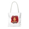 Rose Mosaic Portrait All-Over Print Tote Bag
