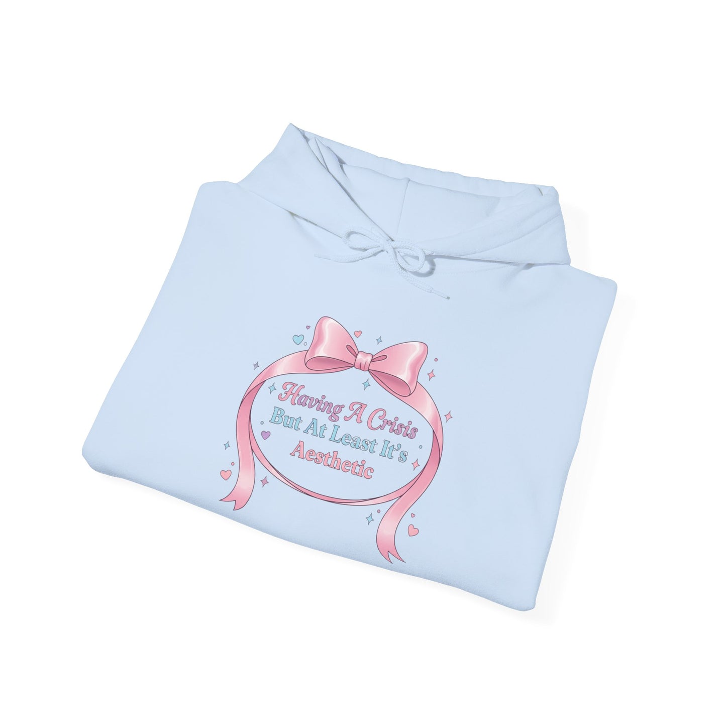 Sweetly Sarcastic Ribbon Crest Hoodie | coquette, pastel humor