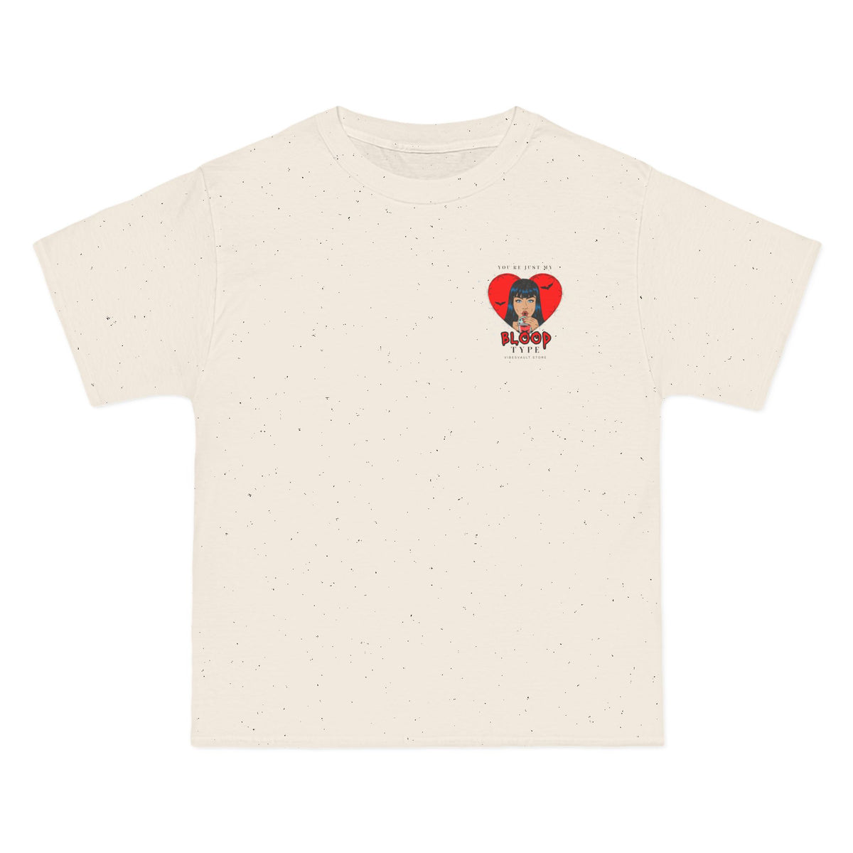 T-Shirt — "You Know My Blood Type" Retro Vampire Heart Graphic Tee
