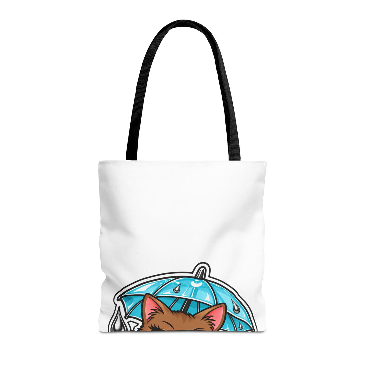 Brown Cat Umbrella All-Over Print Tote Bag