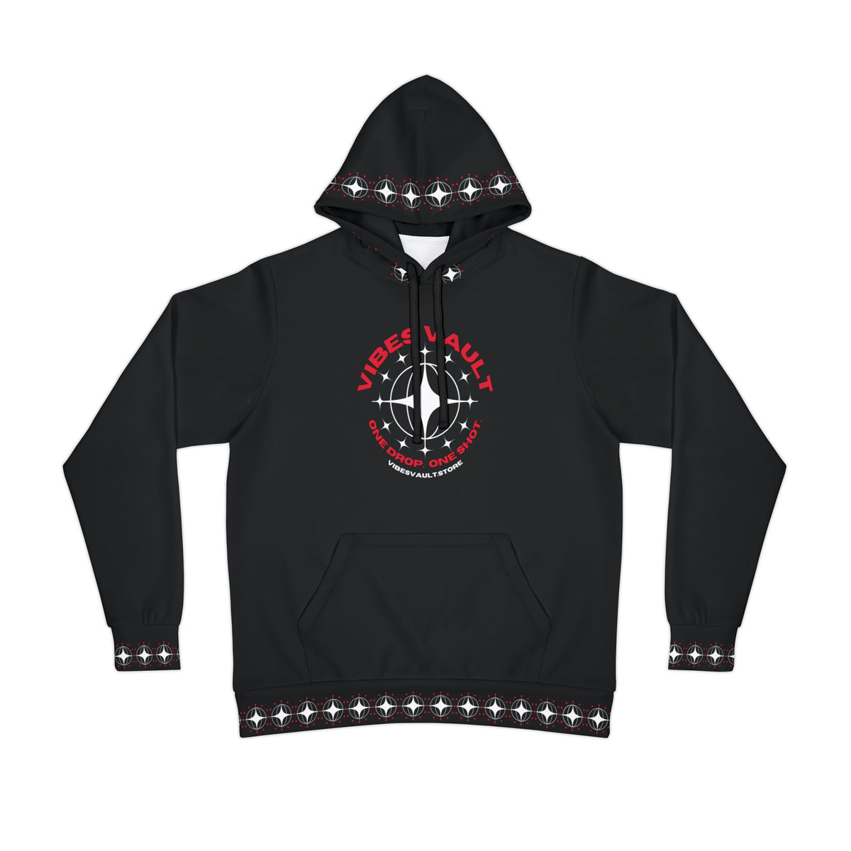 Vibes Vaut Logo Hoodie — 'Good Vibes' Smiley Athletic Pullover