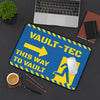 Vault-Tec "This Way to Vault" Desk Mat — Blue & Yellow Gaming Mouse Pad